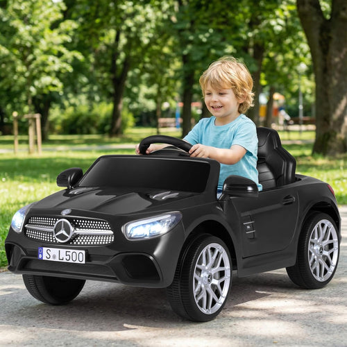 OLAKIDS Licensed Mercedes Benz SL500 12V Kids Ride On Car with Parental Remote, Suspension, Bluetooth & Music