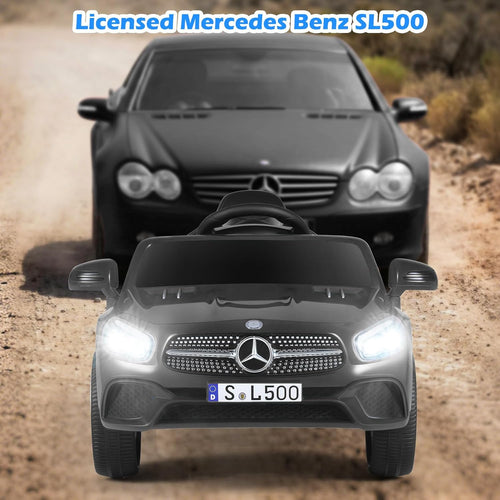 OLAKIDS Licensed Mercedes Benz SL500 12V Kids Ride On Car with Parental Remote, Suspension, Bluetooth & Music