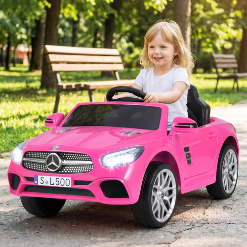 OLAKIDS Licensed Mercedes Benz SL500 12V Kids Ride On Car with Parental Remote, Suspension, Bluetooth & Music