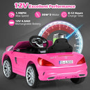 OLAKIDS Licensed Mercedes Benz SL500 12V Kids Ride On Car with Parental Remote, Suspension, Bluetooth & Music