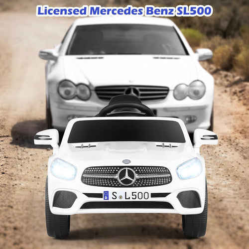 OLAKIDS Licensed Mercedes Benz SL500 12V Kids Ride On Car with Parental Remote, Suspension, Bluetooth & Music