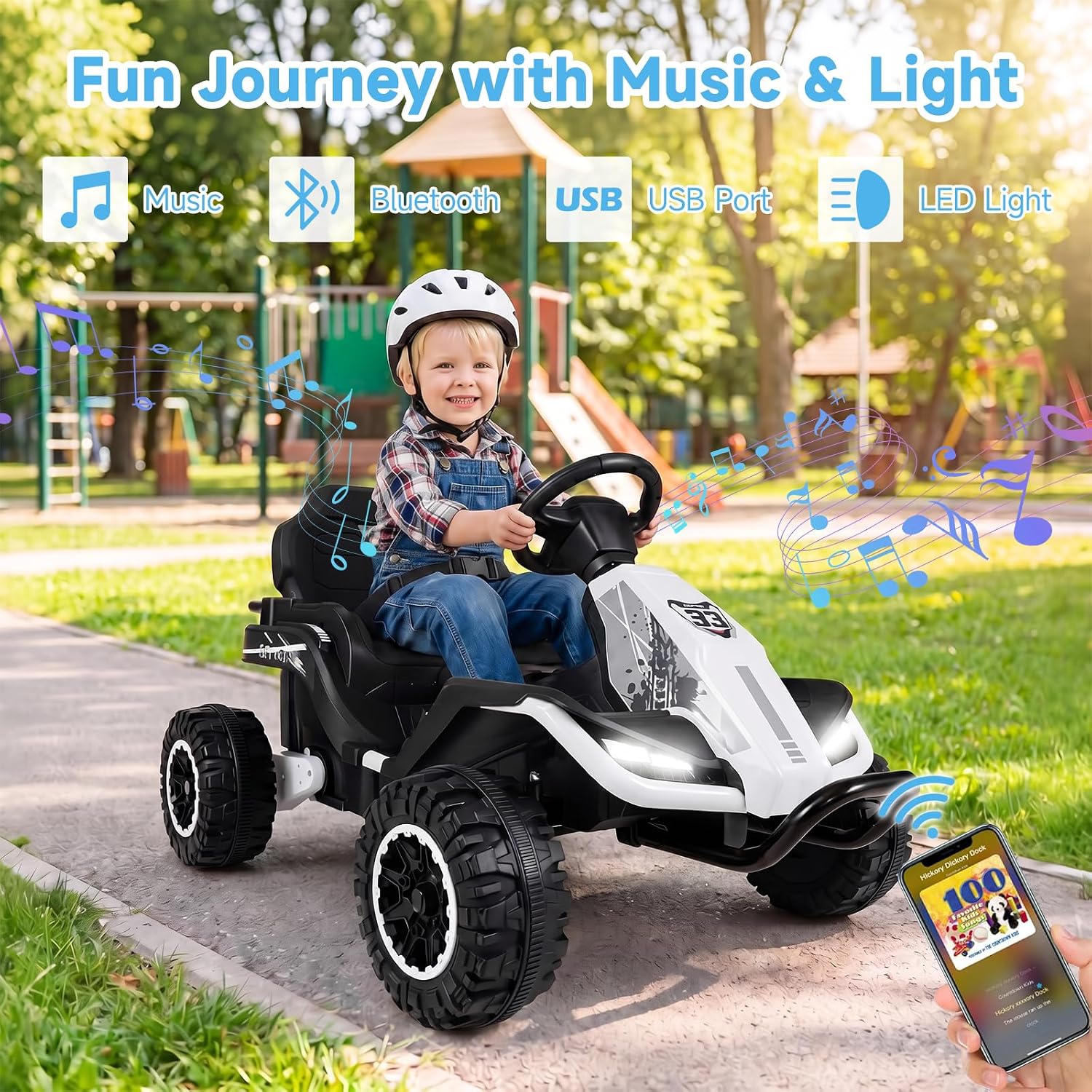 OLAKIDS 24V Ride On Toys for Big Kids Aged 3+ with Detachable Trailer