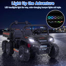 OLAKIDS 24V 2-Seater 4WD Ride On Dump Truck, Remote Control Electric UTV for Big Kids