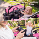 OLAKIDS 24V 2-Seater 4WD Ride On Dump Truck, Remote Control Electric UTV for Big Kids