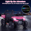 OLAKIDS 24V 2-Seater 4WD Ride On Dump Truck, Remote Control Electric UTV for Big Kids