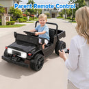 OLAKIDS 12V Licensed Kids Electric Ride On Truck with Dump Bed, Remote Control, Bluetooth Music Lights for Ages 3+