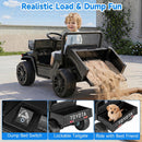 OLAKIDS 12V Licensed Kids Electric Ride On Truck with Dump Bed, Remote Control, Bluetooth Music Lights for Ages 3+