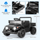 OLAKIDS 12V Licensed Kids Electric Ride On Truck with Dump Bed, Remote Control, Bluetooth Music Lights for Ages 3+