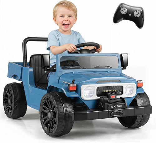 OLAKIDS 12V Licensed Kids Electric Ride On Truck with Dump Bed, Remote Control, Bluetooth Music Lights for Ages 3+