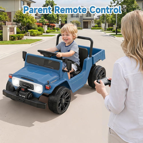 OLAKIDS 12V Licensed Kids Electric Ride On Truck with Dump Bed, Remote Control, Bluetooth Music Lights for Ages 3+