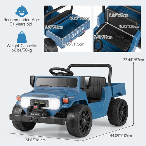 OLAKIDS 12V Licensed Kids Electric Ride On Truck with Dump Bed, Remote Control, Bluetooth Music Lights for Ages 3+