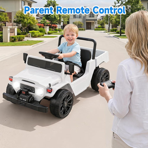 OLAKIDS 12V Licensed Kids Electric Ride On Truck with Dump Bed, Remote Control, Bluetooth Music Lights for Ages 3+