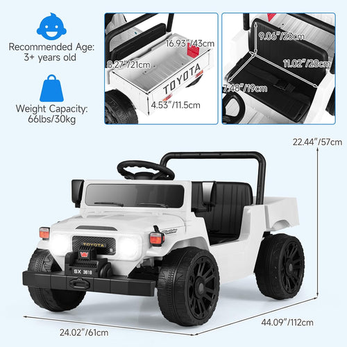 OLAKIDS 12V Licensed Kids Electric Ride On Truck with Dump Bed, Remote Control, Bluetooth Music Lights for Ages 3+