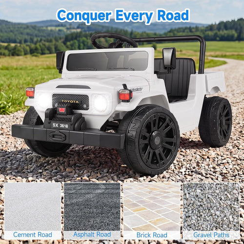 OLAKIDS 12V Licensed Kids Electric Ride On Truck with Dump Bed, Remote Control, Bluetooth Music Lights for Ages 3+