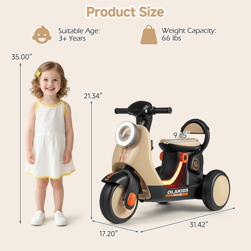 OLAKIDS 6V Electric Motorcycle for Kids