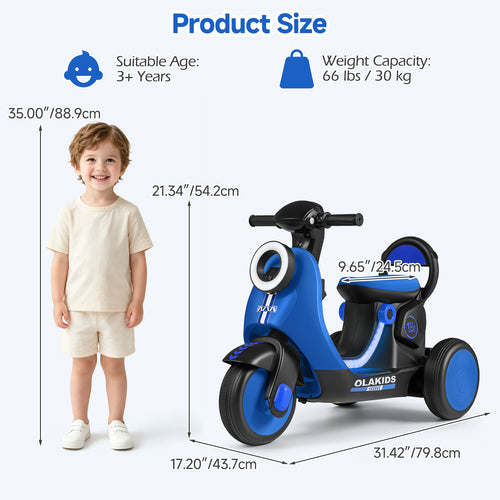 OLAKIDS 6V Electric Motorcycle for Kids