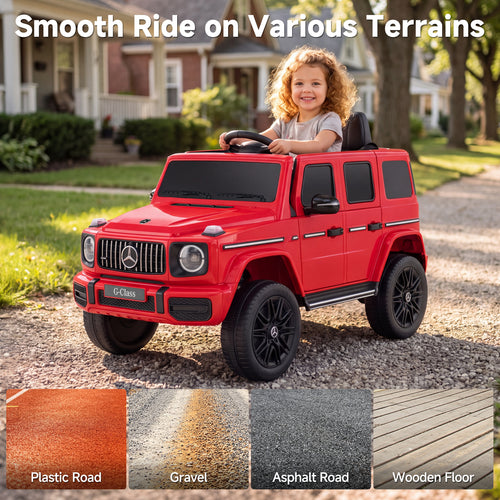 OLAKIDS 12V Licensed Mercedes-Benz G580 Electric Car for Kids 3+ Y