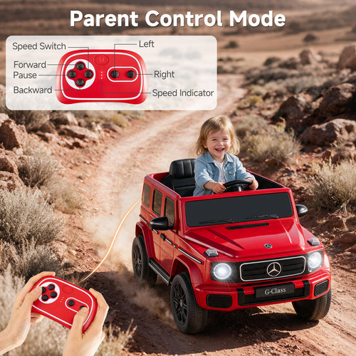 OLAKIDS 24V Licensed Mercedes-Benz G580 Electric Car for Kids 3+ Y