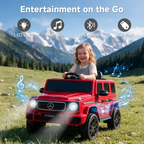 OLAKIDS 24V Licensed Mercedes-Benz G580 Electric Car for Kids 3+ Y
