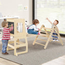 Olakids Pikler Triangle Set 8 in 1 Climbing Toys for Toddlers Foldable Wood Montessori Jungle Gym