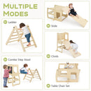Olakids Pikler Triangle Set 8 in 1 Climbing Toys for Toddlers Foldable Wood Montessori Jungle Gym