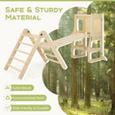 Olakids Pikler Triangle Set 8 in 1 Climbing Toys for Toddlers Foldable Wood Montessori Jungle Gym