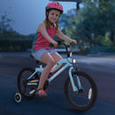 OLAKIDS Kids Bike with LED Lights & Training Wheels, Adjustable Bicycle for Toddlers