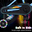 OLAKIDS Kids Bike with LED Lights & Training Wheels, Adjustable Bicycle for Toddlers