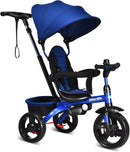OLAKIDS Kids Tricycle, 6 in 1 Stroll Trike with Adjustable Push Handle Suitable for 10 Months to 5 Years