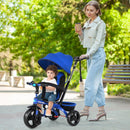 OLAKIDS Kids Tricycle, 6 in 1 Stroll Trike with Adjustable Push Handle Suitable for 10 Months to 5 Years