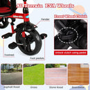 OLAKIDS Kids Tricycle, 6 in 1 Stroll Trike with Adjustable Push Handle Suitable for 10 Months to 5 Years