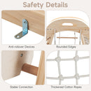 OLAKIDS 8 in 1 Wooden Montessori Indoor Jungle Gym with Swing, Slide, Ramp & Climbing Accessories