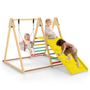 OLAKIDS Indoor Jungle Gym, 3 in 1 Wooden Foldable Montessori Toddler Climbing Toys