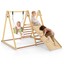 OLAKIDS Indoor Jungle Gym, 3 in 1 Wooden Foldable Montessori Toddler Climbing Toys