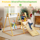 OLAKIDS Indoor Jungle Gym, 3 in 1 Wooden Foldable Montessori Toddler Climbing Toys