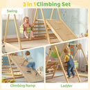 OLAKIDS Indoor Jungle Gym, 3 in 1 Wooden Foldable Montessori Toddler Climbing Toys