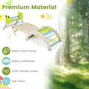 OLAKIDS 13-in-1 Frog Pikler Triangle Set, Foldable Wooden Montessori Climber with Cushion