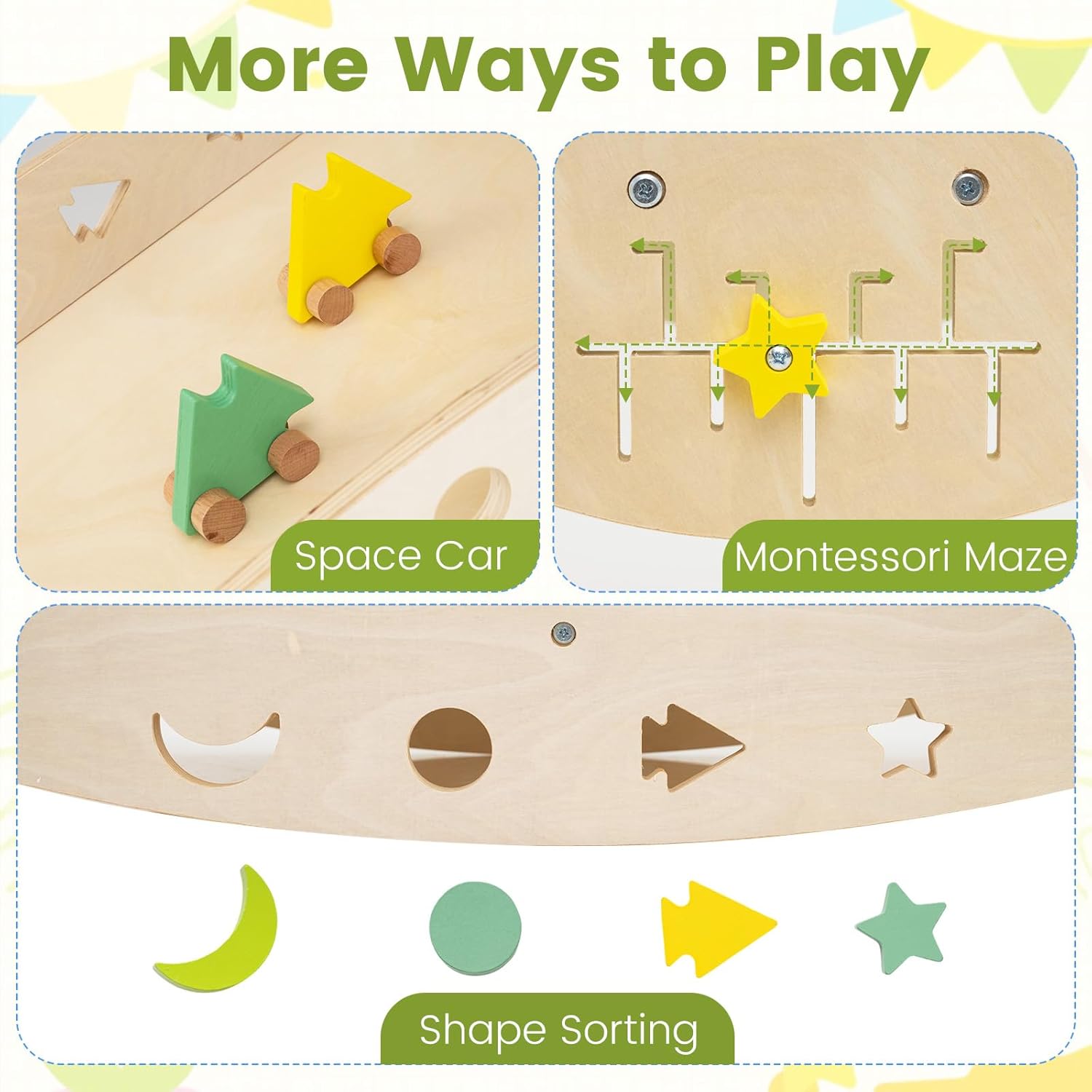 OLAKIDS 13-in-1 Frog Pikler Triangle Set, Foldable Wooden Montessori Climber with Cushion