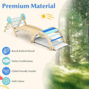 Olakids Pikler Triangle Set, 13 in 1 Astronaut Theme Foldable Wooden Montessori Toddler Climbing Toys