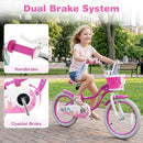 Olakids Kids Bike, 12 14 16 18 20 Inch Mermaid Theme Girls Bicycle with Training Wheels