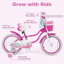 Olakids Kids Bike, 12 14 16 18 20 Inch Mermaid Theme Girls Bicycle with Training Wheels