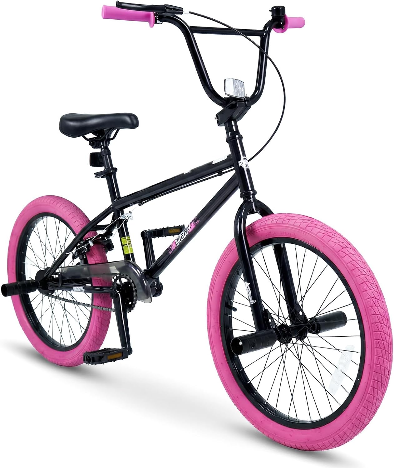 Olakids 20" Kids BMX Bike with 4 Pegs for Boys & Girls, Freestyle Bicycle with Adjustable Seat