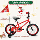 OLAKIDS Christmas Theme Kids Bike 12/14/16/18 Inch with Training Wheels & Music Box