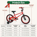 OLAKIDS Christmas Theme Kids Bike 12/14/16/18 Inch with Training Wheels & Music Box