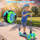 OLAKIDS 3-Wheel Kids Scooter, LED Wheels, Adjustable Handlebar, Lean-to-Steer, Rear Brake, Anti-Slip Deck, Ages 2-5