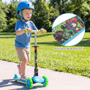 OLAKIDS 3-Wheel Kids Scooter, LED Wheels, Adjustable Handlebar, Lean-to-Steer, Rear Brake, Anti-Slip Deck, Ages 2-5