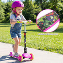 OLAKIDS 3-Wheel Kids Scooter, LED Wheels, Adjustable Handlebar, Lean-to-Steer, Rear Brake, Anti-Slip Deck, Ages 2-5