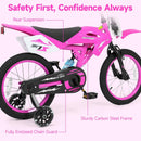 Olakids 12/16 Inch Motorcycle Kids BMX Bike with Light Training Wheels & Suspension