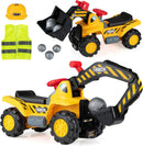 OLAKIDS 3-in-1 Ride On Excavator & Bulldozer, Construction Vehicles for Toddlers Boys and Girls