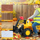 OLAKIDS 3-in-1 Ride On Excavator & Bulldozer, Construction Vehicles for Toddlers Boys and Girls